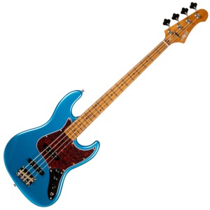 Jet Guitars JJB-300 LB Roasted Maple / Rosewood Bass Guitar - Lake Blue